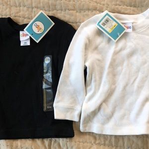 Circo long sleeve black and white thermals 12M NWT
